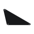 Black triangular metal wiper motor retainer bracket with three mounting holes.