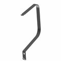 Galvanized steel tank bracket strap with angled design and mounting hole.