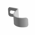 Black matte metal roof clamp with curved design and rectangular mounting hole.