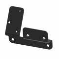Black metal L-shaped fuel system mount bracket with multiple mounting holes.
