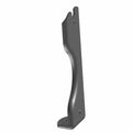 Matte black metal facia bracket with curved profile and mounting holes for Polaris RZR models.