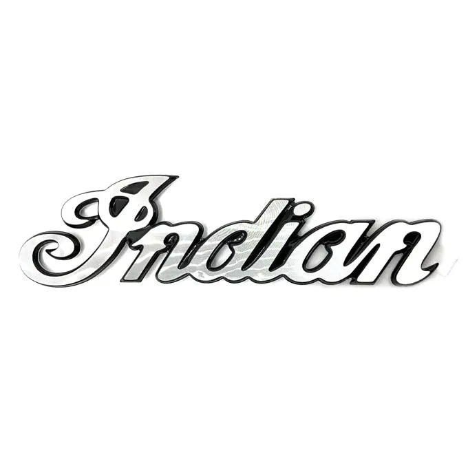 Fuel Tank Badge, Script Left N by Indian Witchdoctors