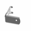 Black metal coolant tube bracket with mounting holes and curved support hooks.