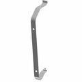 Black metal fuel tank strap with curved ends and mounting holes for Polaris vehicles.