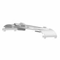 Chrome front headlight nacelle cover with smooth, contoured design and mounting tabs for Indian motorcycle.