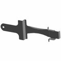 Matte black metal battery strap with a flat mounting tab and securing latch for Polaris UTVs.