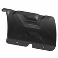 Matte black durable plastic skid plate with contoured design and mounting holes.