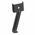 Black metal lower fascia bracket with mounting holes and angled support arm.