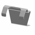 Black metal rear roof bracket with a contoured clip design for Polaris UTVs.