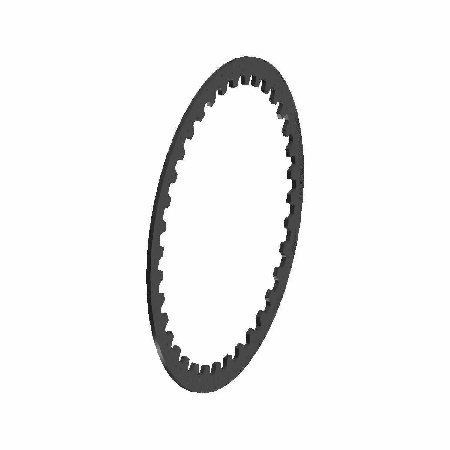 A dark, flat, circular gear ring with evenly spaced inner teeth is shown on a white background—Clutch Disc, Separator B by Polaris, an OEM part for your Indian motorcycle.