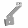 Silver metal front bumper mount bracket with angled arm and two mounting holes.