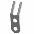 Gray metal Net Bracket Mount with two round mounting holes and forked top end.