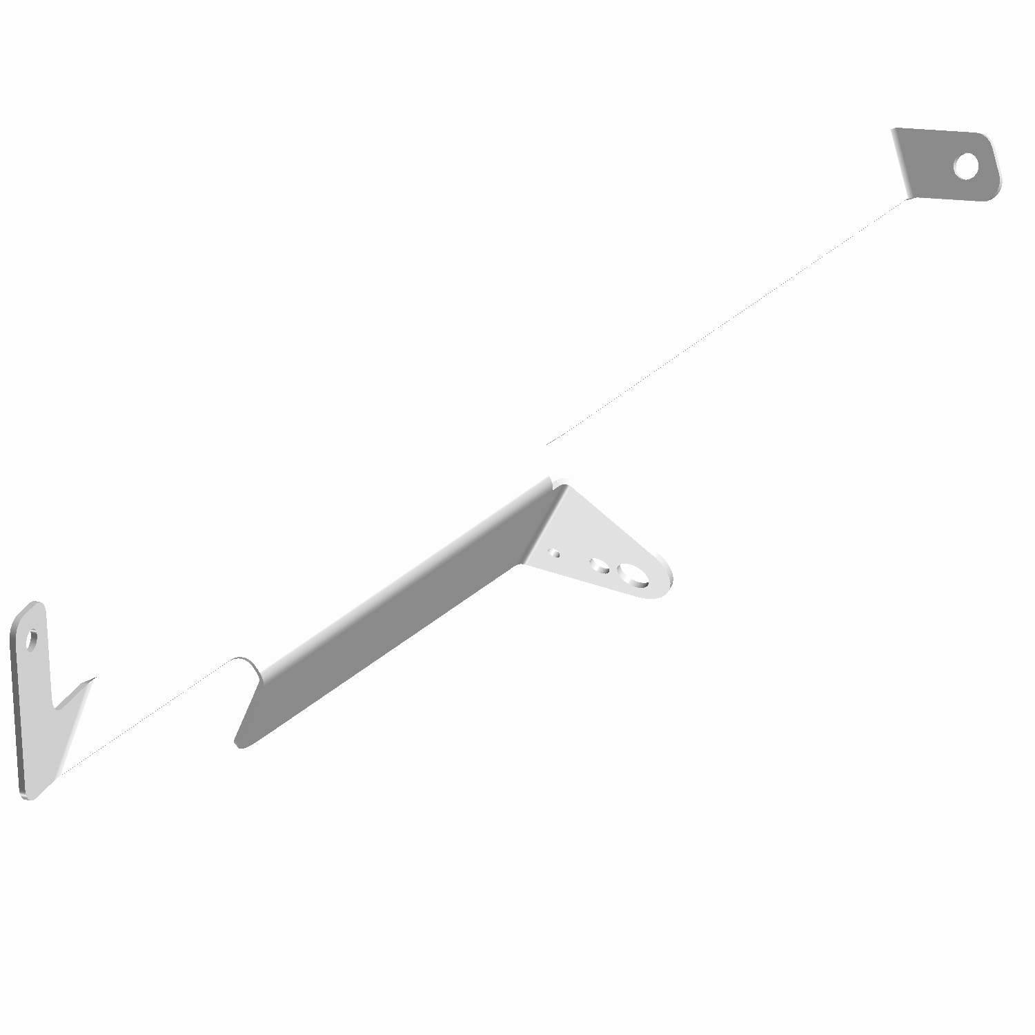 Black metal turn indicator bracket with angled mounting points and three attachment holes.