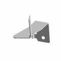 Black metal bracket mount with angled design and mounting hole for Polaris UTVs.