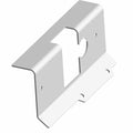 Black metal HVAC unit mount bracket with angled design and cutout for Polaris Ranger models.