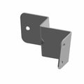 Gray metal coil mount bracket with angled shape and three mounting holes.