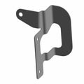 Black metal routing bracket with mounting holes and curved design for Polaris UTVs.