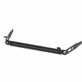 Black metal rear box support bracket with angled mounting arms and bolt holes.