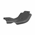 Black metal regulator mount bracket with contoured shape and multiple mounting holes.