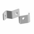 Gray metal front radiator mount bracket with two right-angle bends and circular holes.