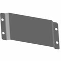 Black rectangular metal dash support bracket with four mounting holes, flanged edges on short sides.