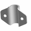 Black metal upper hinge bracket with curved center and two mounting holes on flat tabs.