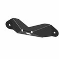 Matte black angular camera mount bracket with multiple mounting holes and a sturdy metal design.