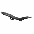 Black metal upper a-arm mount bracket with three mounting holes and curved design.