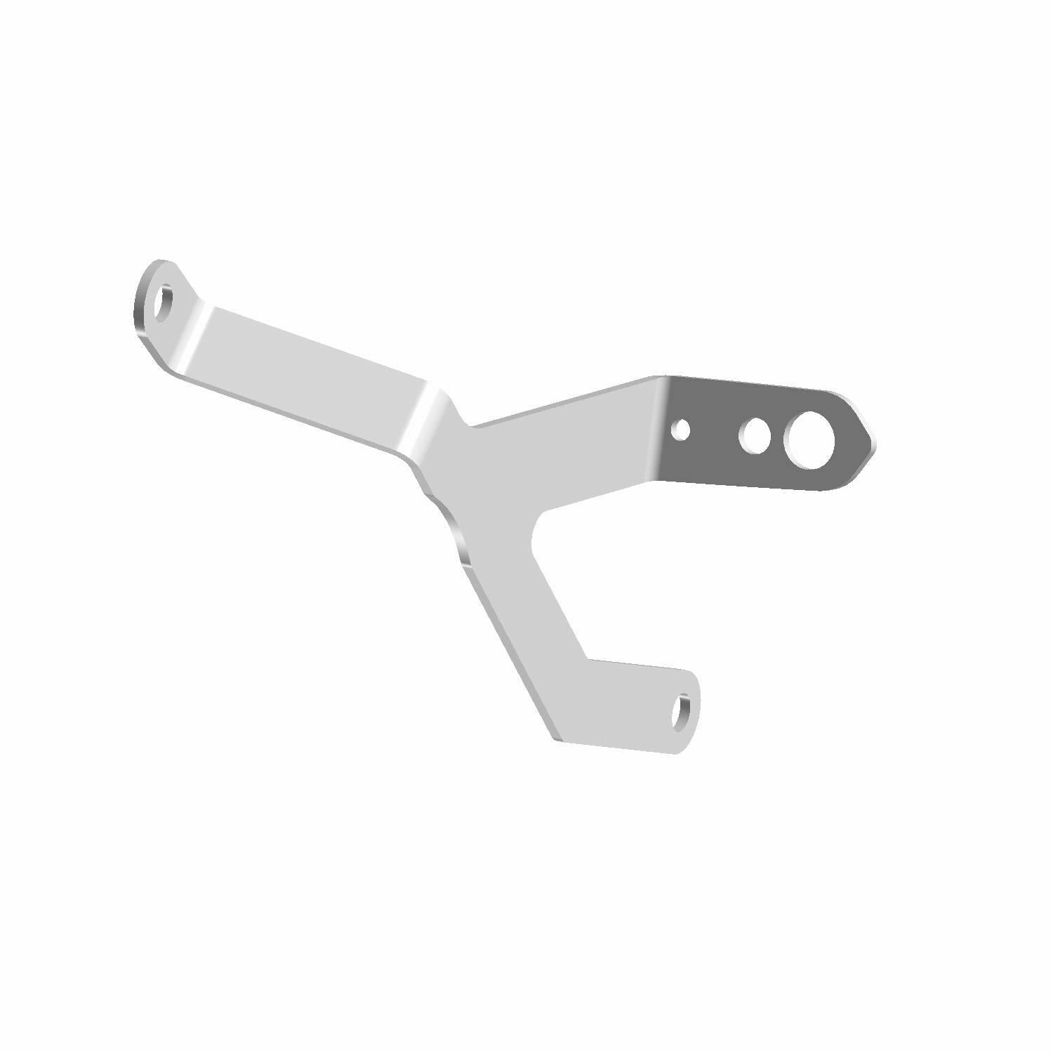Black metal turn indicator bracket with angled mounting arms and three mounting holes on one end.