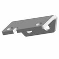 Black metal scraper mount with angled design and three mounting holes for Polaris UTVs.