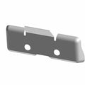 Gray metal oil fill baffle with two round mounting holes and a central angled cutout.