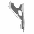 Silver metal support bracket with angular design and multiple mounting holes for Polaris turbo models.