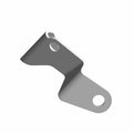 Gray metal rear mount bracket flare rig with angled bends and two mounting holes.