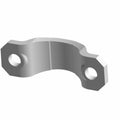 Silver-gray curved metal strap with two circular mounting holes on each end, smooth surface finish.