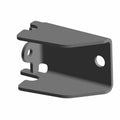 Black metal rear support bracket with a right-angle design and multiple mounting holes.