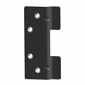 Black metal audio mount upper bracket with four mounting holes and a stepped L-shape design.