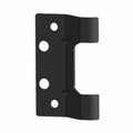 Black metal lower bracket with three circular mounting holes and a curved open end design.