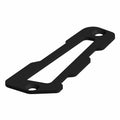 Black titanium sight glass cover with elongated oval cutout and two mounting holes.