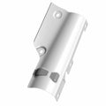 Glossy black plastic rear nacelle cover for right side with contoured shape and mounting holes.