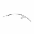 Black metal windshield bracket with curved design and three mounting holes.