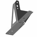 Black metal fuel tank bracket support with multiple mounting holes and triangular cutout design.