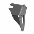 Gray metal shift cable bracket with mounting holes and angled design for Polaris UTVs.