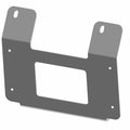 Black metal amp bracket mount with rectangular cutout and multiple mounting holes.