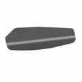 Matte black right bracket wheel scraper with smooth, angled design and mounting hole.