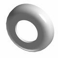 Gray circular lower arm dust cap with central hole, smooth plastic finish.