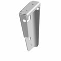 Black metal upper mount bracket hinge with multiple mounting holes and angled design.