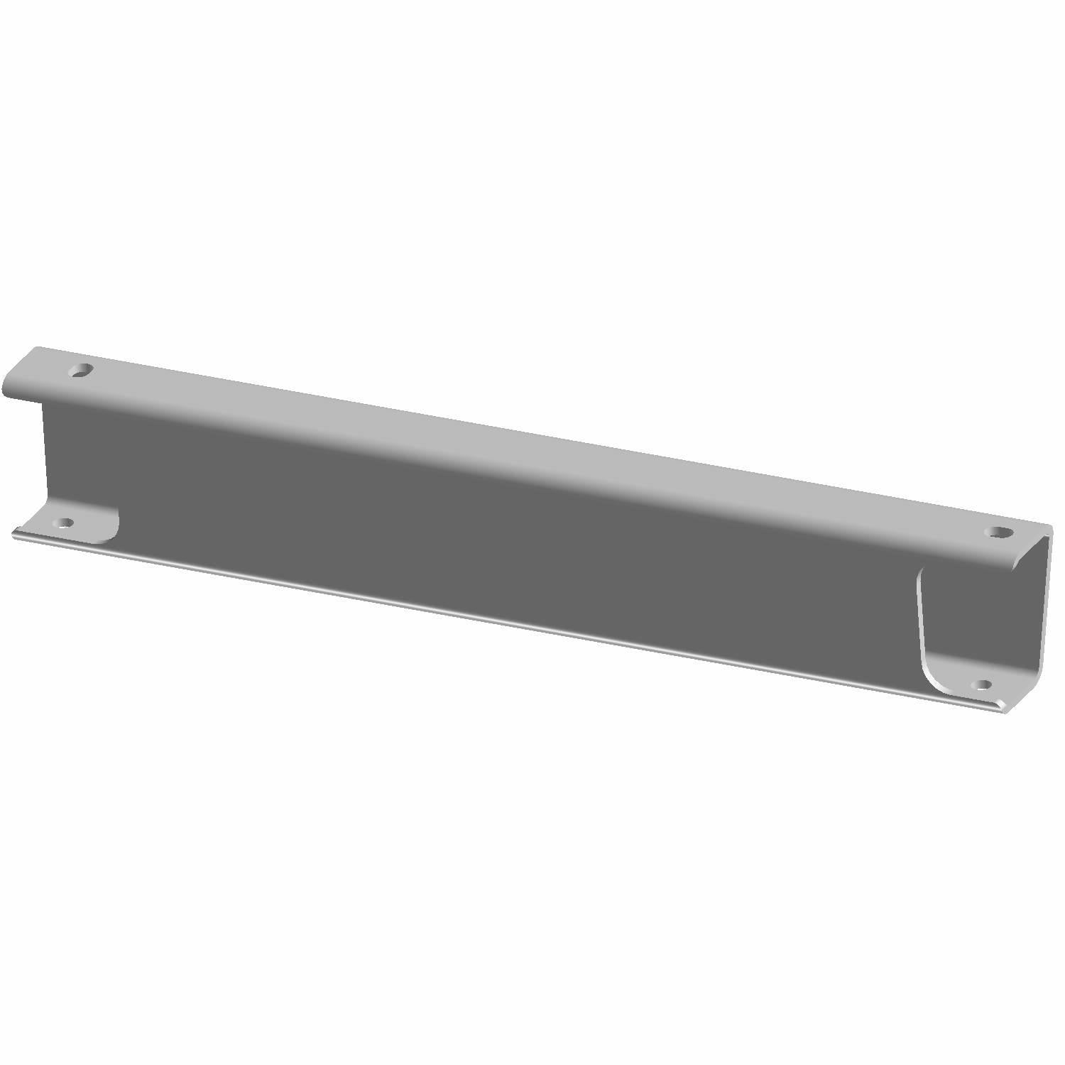 Matte black metal adapter bracket with mounting holes and angled ends for Polaris vehicles.