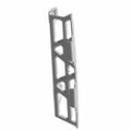 Black metal step grip bracket with rectangular cutouts and textured gripping surface.