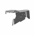 Black metal clutch cover guard bracket with angular design and mounting holes for Polaris UTV.
