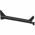 Black metal roof support bracket with angled mounting points and multiple bolt holes.
